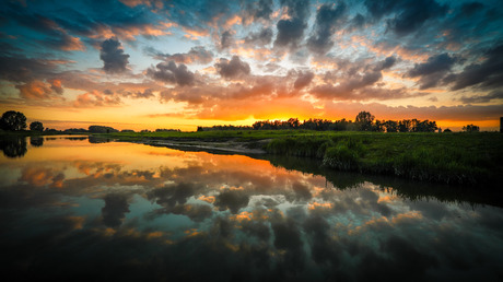 Zonsondergang groesplaat 