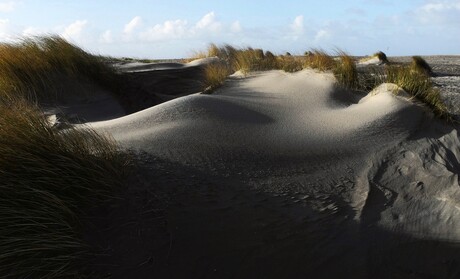 Lichtval over het duin