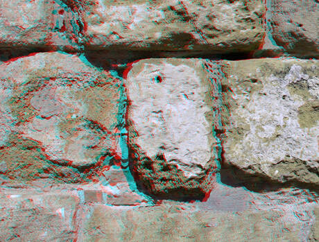 Close-up wall of Alcazar Sevilla Spain 3D