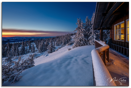 Zonsondergang in Sjusjoen