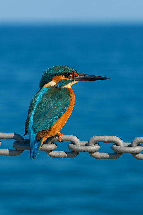 Ijsvogel op vakantie