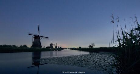 Nachtelijk Kinderdijk