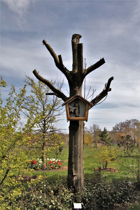 ST Jozef in een kooitje aan de Hemelsboom