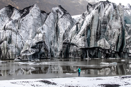 Sólheimajökull gletsjer in Ijsland