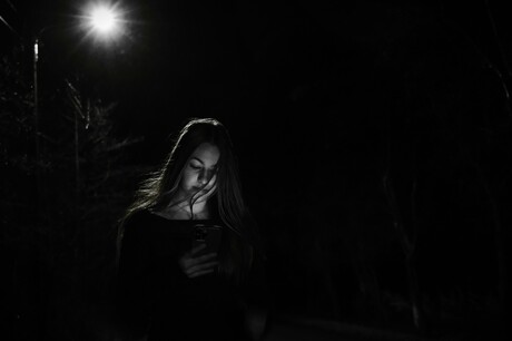 Girl checking phone