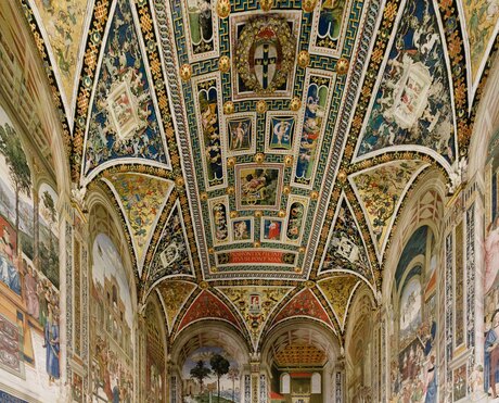 Versierde wanden en plafond 