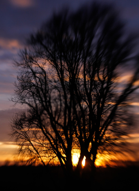 Sfeervolle zonsondergang