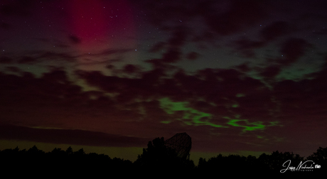 Noordenlicht fotograferen Drenthe Radiotelescoop