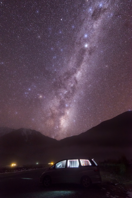 Melkweg boven Nieuw-Zeeland