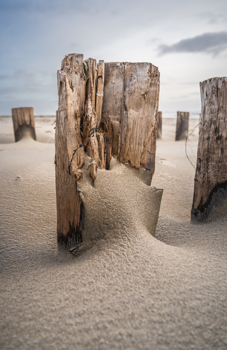 Wind op het strand.