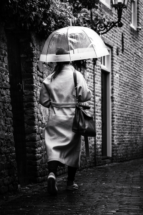 Vrouw met paraplu