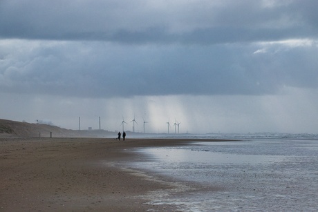 strand richting Wijk aan Zee