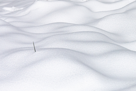 Minimalisme in de sneeuw