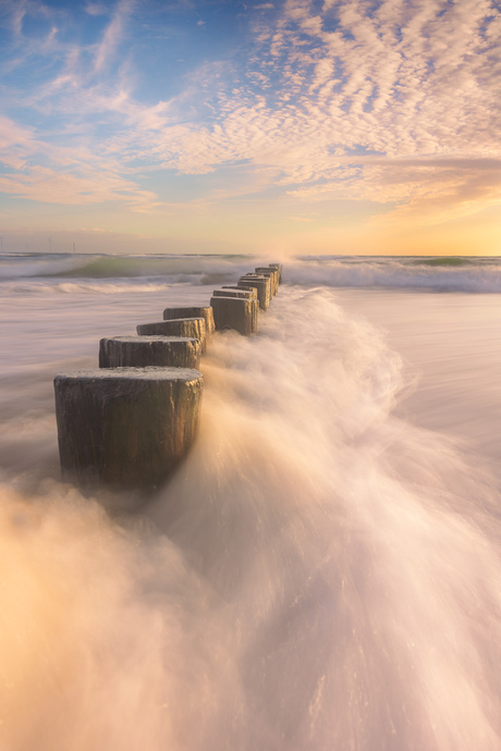 Zonsondergang aan de Zeeuwse kust