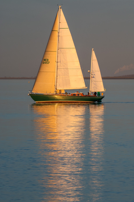 Zon op de zeilen