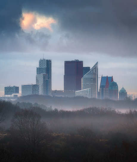 mooie stad achter de duinen.