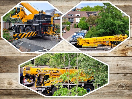 Collage   Hijsklus  Boekestijn  in de wijk Opstal  fotos  mob  op 10 juni 2025  