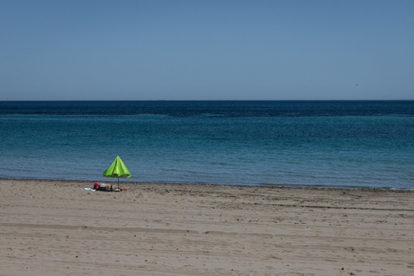 lente zon aan de middelandse zee