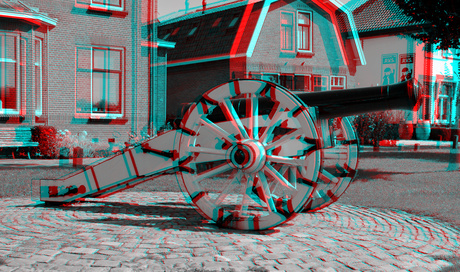 Vestingstad Nieuwpoort Zuid-Holland 3D B&W