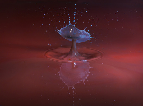 Colorful Splashing Droplets