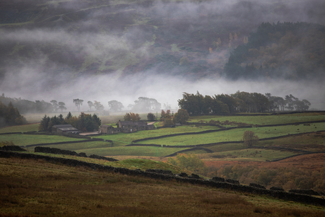 Mist in de Yorkshire Dales