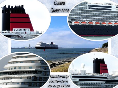 Collage   CRUISE TIME nr2  H v Holland  Vertrek  Nieuwe  QUEEN ANNE   op  29 aug 2024  