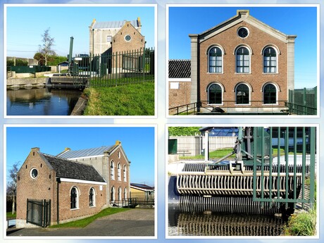 Collage  Polder Gemaal  Broekpolder  Zwethkanaal   uit 1981   foto s  4 nov 2024  