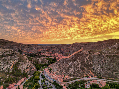 Zonsondergang boven Albarracin