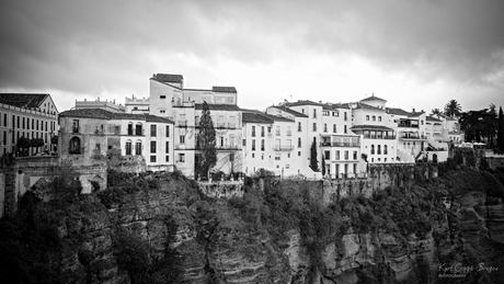 Ronda, stadszicht vanop de zijde van de Puente Nuevo