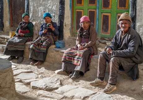 Kletsje tijdens het spinnen