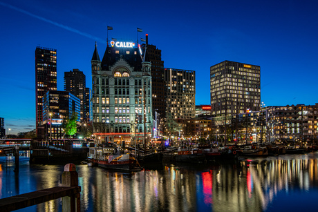 Rotterdam Oude Haven kort na zonsondergang
