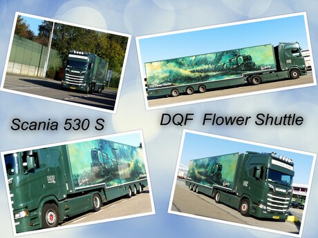 Collage   Flora  Holland  DQF Flower shuttle   Scania 530 S   foto s 4 nov 2024  