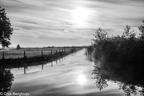 ochtendzon in zwart/wit