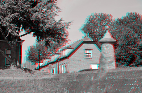 Vestingstad Nieuwpoort Zuid-Holland 3D B&W