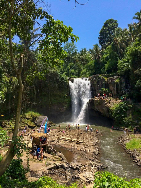 Waterfall swimming