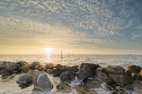 zonsondergang aan het Markermeer
