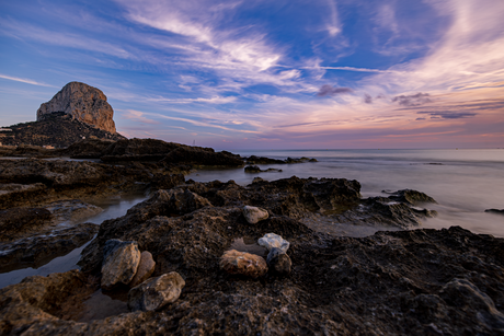 Calpe bij zonsondergang