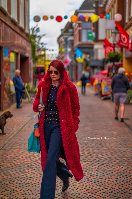 Lady in red