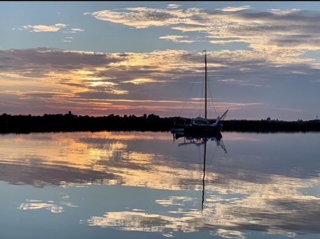 Zonsondergang Friesland