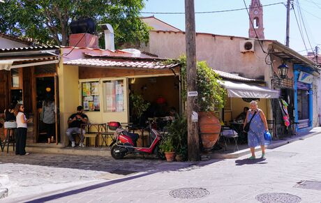 warme dag in Mitilini, Lesbos