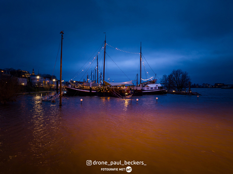 Lindenberghaven hoogwater Nijmegen