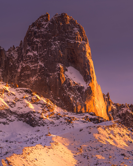 Zonsondergang in Aiguilles Rouges