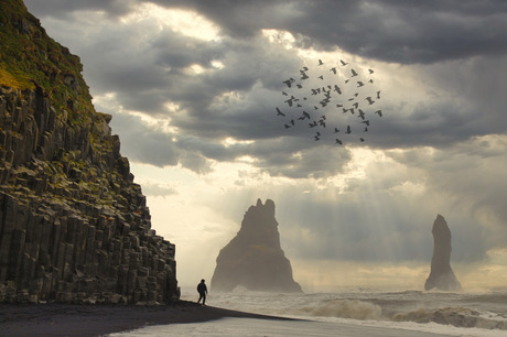 Toerist op het strand