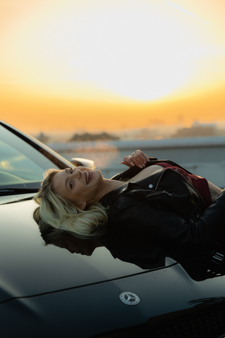 Sunset on the rooftop