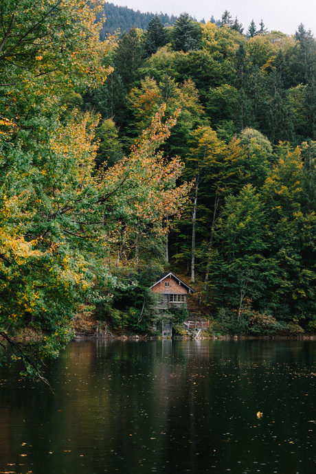 House by the lake.