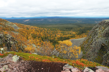 Herfstblik over Zweeds bergland