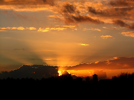 Zonsondergang op De Horst