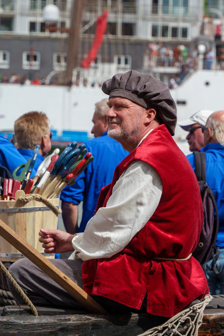 bootsman geniet van de rust