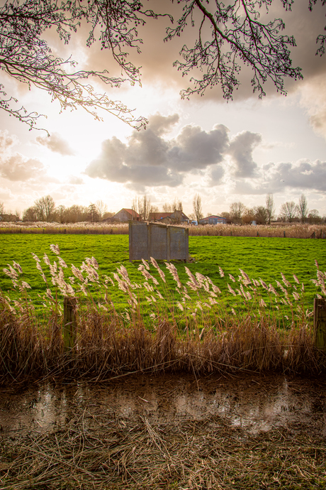 tussen de wolken door
