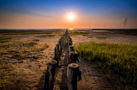 net voor zonsondergang